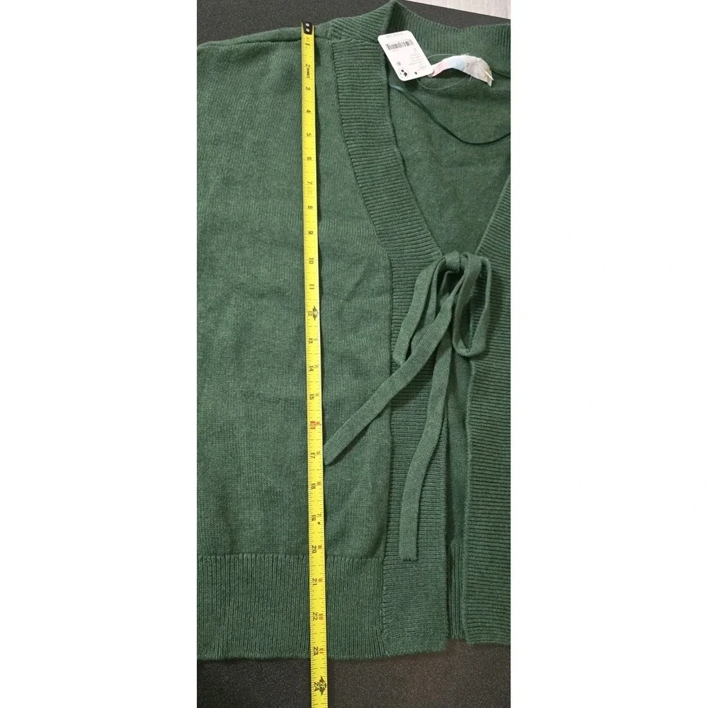Free People Beach Solar Sweater Set‎ Women Sz S Cardigan Pant Lounge Pine Green
